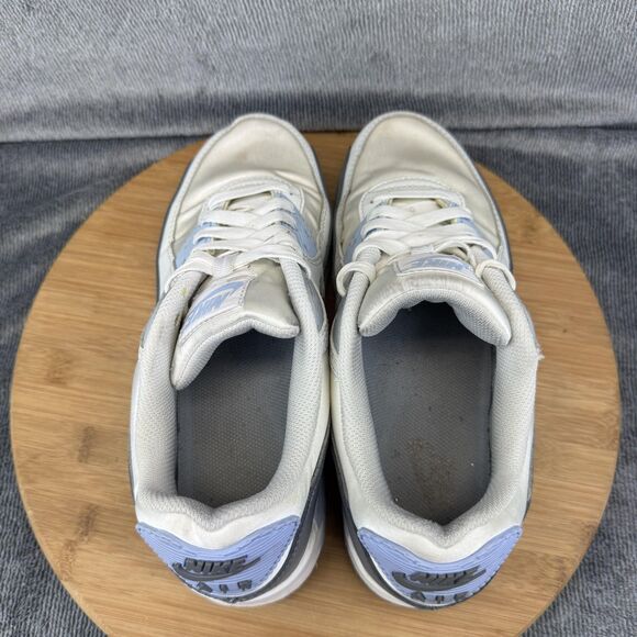 Nike Air Max 90 Shoes Womens Size 8.5 White Gray Light Blue Running FB8570-100 - Picture 5 of 9